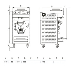 Mașină multifuncțională 3 în 1 pentru producția de înghețată, procesare creme la cald și pasteurizare RHS15/60AW - Img 2