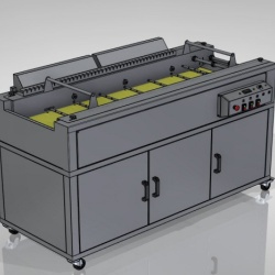 Mașină tip bandă pentru prăjire (friteuză), blansare sau fierbere, electrică, 250 L, bandă 440 mm - Img 7