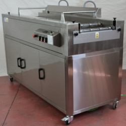 Mașină tip bandă pentru prăjire (friteuză), blansare sau fierbere, electrică, 100 L, bandă 440 mm - Img 5