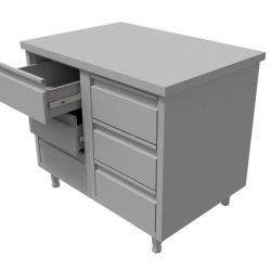 Modul neutru inox cu 6 sertare GN1/1 - Img 2