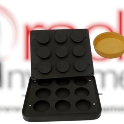 Placă pentru aparat tarte, 9 forme rotunde 81 mm