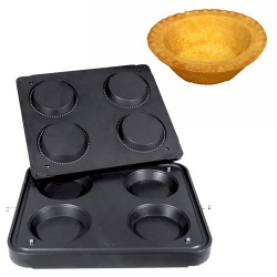 Placă pentru aparatul de tarte, 4 forme rotunde 125 mm - Img 2