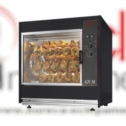 Rotisor pui ventilat electric, negru 7 țepușe, 35/42 pui CB Italia