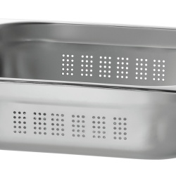 Tavă de inox (perforată) GN2/3 h 100 mm - Img 2
