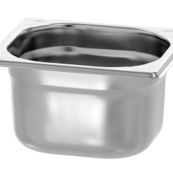 Tavă de inox (suprafață mată) GN1/6 h100 mm - Img 2