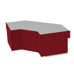 Tejghea pentru casă de marcat 2325x863 mm, Infrico - Img 3