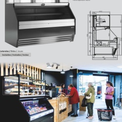 Vitrină frigorifică de expunere cafenea/cofetărie/patiserie/magazin COMBO, 1310x1455 mm Infrico - Img 2