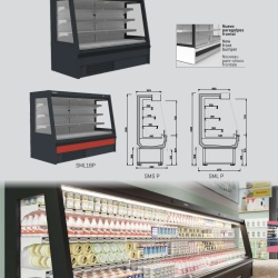 Vitrină frigorifică deschisă de expunere, plug in 938x1500 mm, magazin sau supermarket, Infrico - Img 7