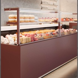 Vitrină frigorifică modulară de expunere cafenea/cofetărie/patiserie MAGNUS, 1250x1020 mm Infrico - Img 3