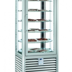 Vitrina frigorifica verticala de prezentare pentru ciocolata cu 1 usa, 360 L