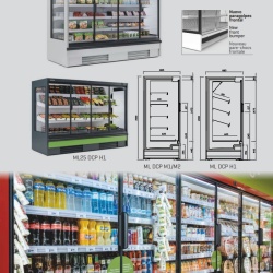 Vitrină frigorifică verticală, plug in 2500x2000 mm, Rotterdam magazin sau supermarket, Infrico - Img 8