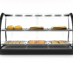 Vitrină neutră cu geam curbat 1100x510x635 mm, Sayl - Img 5