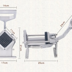 Aparat manual de tăiat cartofi Pai sau Wedges, Horecatech - Img 7