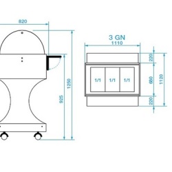 Bufet cald Bain Marie +30+90C - Img 3