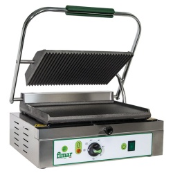 Contact grill 340x230 mm cu placă netedă/striată, Fimar - Img 3