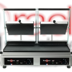 Contact grill mare pentru Sandwich Panini, XXL cu plăci striate