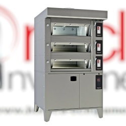 Cuptor electric pentru Panificație cu 3 vetre, hotă și suport