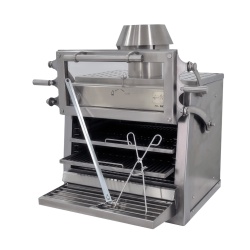 Cuptor pentru steak pe cărbuni, deschidere verticală, Pira 70 Silver ED - Img 12