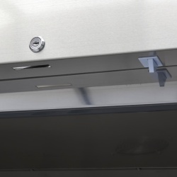 Dulap de congelare cu uși de sticlă, inox 1200 litri, cu roți, Maxima - Img 6