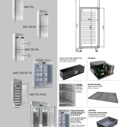 Dulap frigorific pentru patiserie, 18 tăvi 600x400 mm, Infrico - Img 3