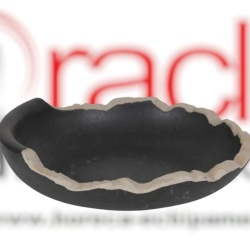 Farfurie neagră de paste/salată Fine Dining 16x5 cm, set de 4 bucăți, Sucro PuraSangre