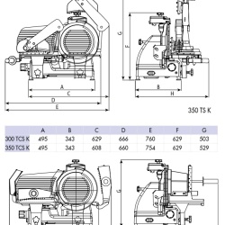 Feliator vertical cu tavă pentru carne, mezeluri 350 mm Minerva Omega - Img 3