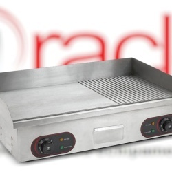 Fry top electric cu suprafață netedă/striată, 73x50 cm