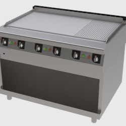Fry top electric cu suprafață netedă/ striată, Jemi - Img 2