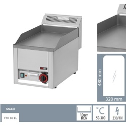 Gratar Fry-top electric neted 480×320 mm - Img 3