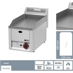 Gratar Fry-top gaz neted 480×320 mm - Img 3