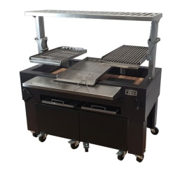 Gratar profesional barbeque pentru steak pe carbuni, 1450x820x970 mm - Img 4