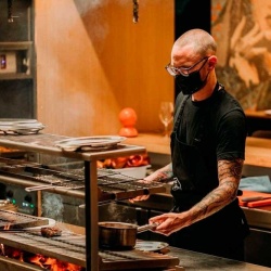 Grătar robata, shashlik sau frigărui, INOX 1570x410x780 mm - Img 5