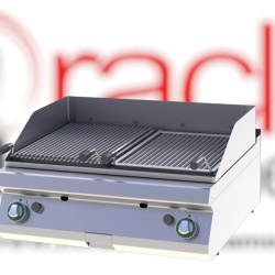 Grill dublu cu rocă vulcanică pe gaz, 2x 520x380 mm