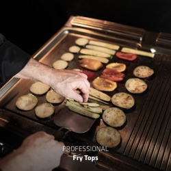 Grill dublu electric cu placă 1/2 striată 1/2 netedă, dulap neutru deschis, Desco Italia - Img 6