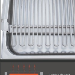 Grill electric cu apă, striat - Img 4
