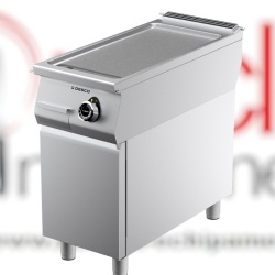 Grill simplu electric cu placă netedă cromată și dulap închis, Desco Italia