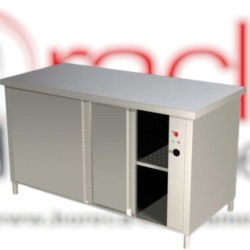 Masă caldă tip dulap cu uși glisante, 1800x700 mm