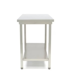 Masă de lucru din inox cu poliță, 2000x600 mm, Maxima - Img 3