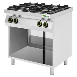 Mașină de gătit gaz cu 4 arzătoare fontă și suport deschis, Fimar - Img 2