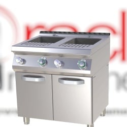 Mașină de gătit paste electrică dublă 2x23 Litri, cu suport închis