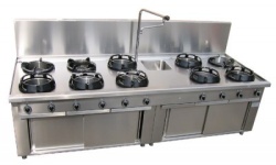 Mașină de gătit wok pentru bucătărie asiatică, 10 arzătoare, Casta - Img 2