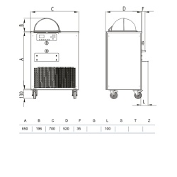 Mașină multifuncțională pentru a produce, afișa, conserva și servi înghețata 12L/h - Img 4