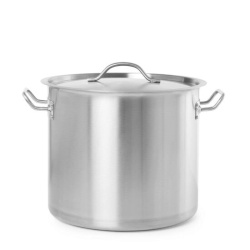 Oală din inox înaltă cu capac, 21 Litri - Img 2