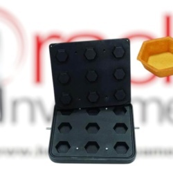 Placă pentru aparat tarte, 9 forme hexagon 70x70 mm