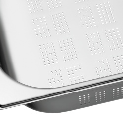 Tavă de inox (perforată) GN2/3 h 100 mm - Img 3