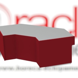 Tejghea pentru casă de marcat 2325x863 mm, Infrico