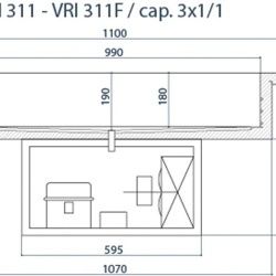 Unitate frigorifică incastrabilă 3xGN1/1 temperatură negativă - Img 2