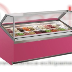 Vitrină de congelare pentru înghețată sau gelato CORAL, 20 cuve Infrico