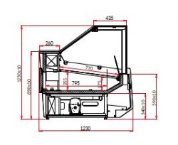 Vitrină frigorifică orizontală Samos 1.56, Igloo 164 cm - Img 3