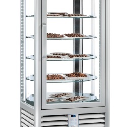 Vitrina frigorifica pentru gelaterie/inghetata ventilata 1 usa, 5 polite rotunde , 427 Litri